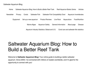 'saltwateraquariumblog.com' screenshot