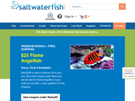 'saltwaterfish.com' screenshot