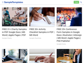 'sampletemplates.com' screenshot