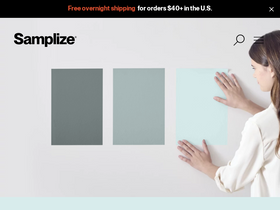 'samplize.com' screenshot