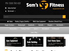 'samsfitness.com.au' screenshot