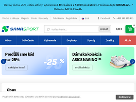 'sanasport.sk' screenshot