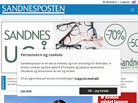 'sandnesposten.no' screenshot