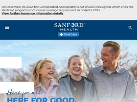 'sanfordhealth.org' screenshot