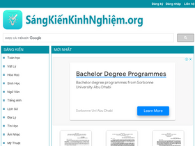 'sangkienkinhnghiem.org' screenshot