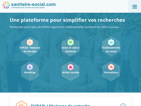 'sanitaire-social.com' screenshot