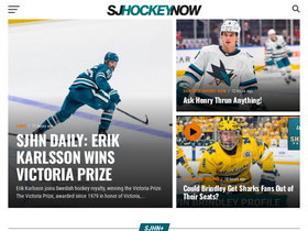'sanjosehockeynow.com' screenshot