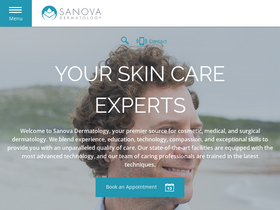 'sanovadermatology.com' screenshot