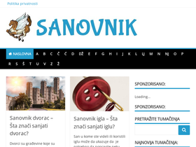 'sanovniktumac.com' screenshot
