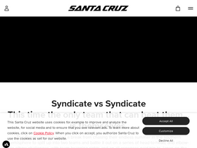 'santacruzbicycles.com' screenshot