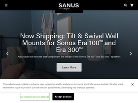 'sanus.com' screenshot