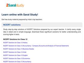 'saralstudy.com' screenshot