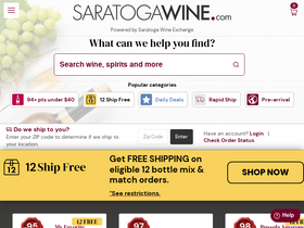 'saratogawine.com' screenshot