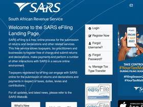 'sarsefiling.co.za' screenshot