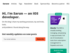 'sarunw.com' screenshot