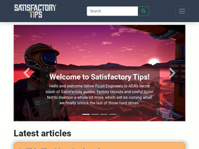 'satisfactorytips.com' screenshot
