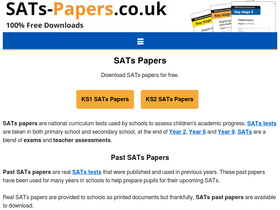 'sats-papers.co.uk' screenshot