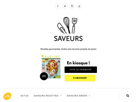 'saveurs-magazine.fr' screenshot