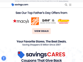 'savings.com' screenshot