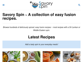 'savoryspin.com' screenshot