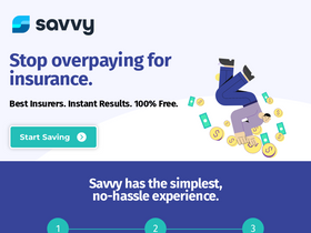 'savvy.insure' screenshot