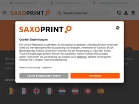 'saxoprint.de' screenshot