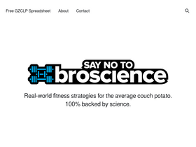 'saynotobroscience.com' screenshot