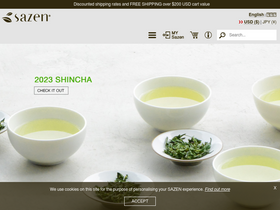 'sazentea.com' screenshot