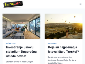 'saznajlako.com' screenshot