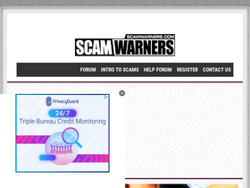 'scamwarners.com' screenshot