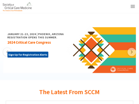 'sccm.org' screenshot