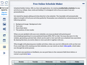 'schedulebuilder.org' screenshot