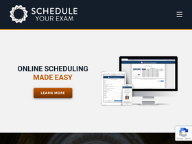 'scheduleyourexam.com' screenshot