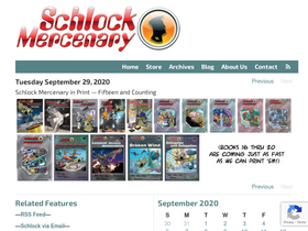 'schlockmercenary.com' screenshot