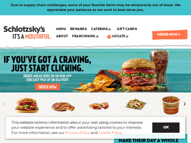 'schlotzskys.com' screenshot