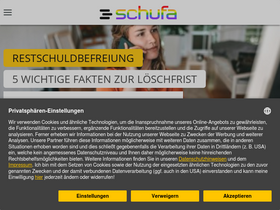 'schufa.de' screenshot