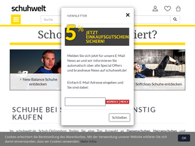 'schuhwelt.de' screenshot