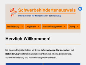 'schwerbehindertenausweis.de' screenshot