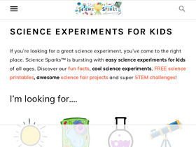 'science-sparks.com' screenshot