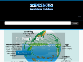'sciencenotes.org' screenshot