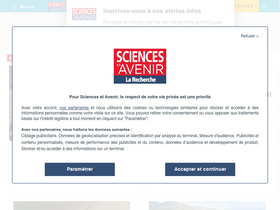 'sciencesetavenir.fr' screenshot