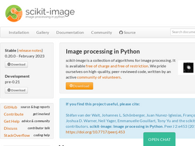 'scikit-image.org' screenshot