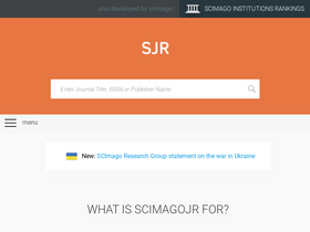 'scimagojr.com' screenshot