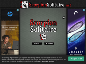 'scorpionsolitaire.net' screenshot