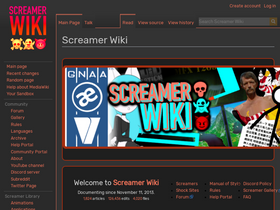 'screamer.wiki' screenshot