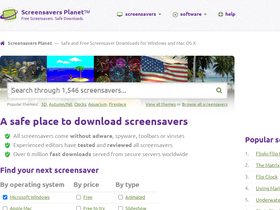 'screensaversplanet.com' screenshot