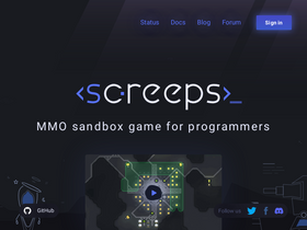 'screeps.com' screenshot