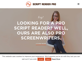 'scriptreaderpro.com' screenshot