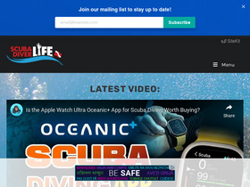 'scubadiverlife.com' screenshot
