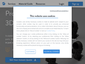 'sculpteo.com' screenshot